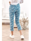 Jeans pants with Boyfriend inscriptions 1125 - Online store - Boutique